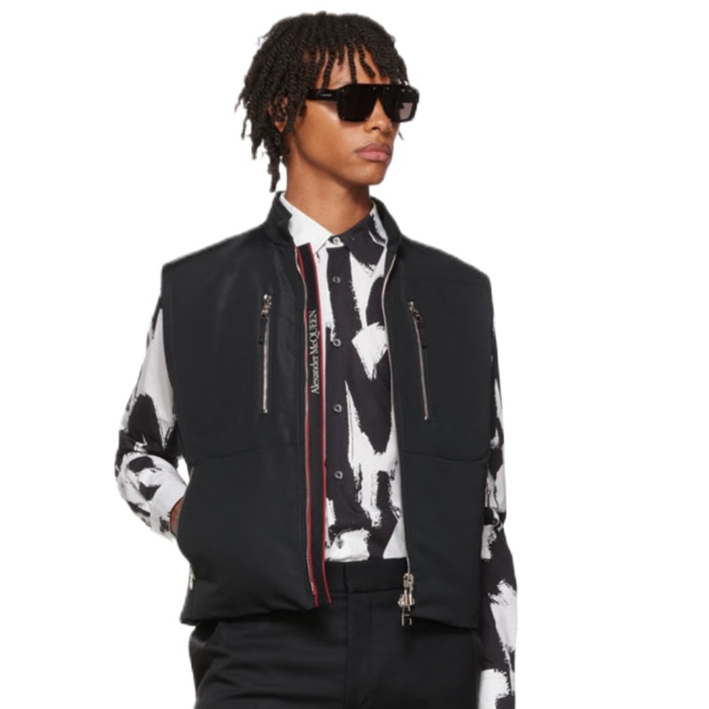 McQueen Black Polyester Vest